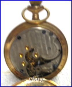 Solar Watch Co. 1865 Chicago Sidewinder Case Collector Pocket Watch Gold Filled