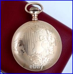 South Bend 18s 17J Pocket Watch Fancy Dial & Excellent Gold Filled Case