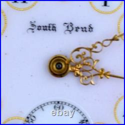 South Bend 18s 17J Pocket Watch Fancy Dial & Excellent Gold Filled Case