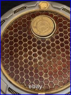 Star Trek Enterprise Franklin Mint Federation Stand Pocket Watch Leather Case