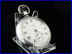 Stem Wind Silver Waltham Pocket Watch, Birmingham 1913 Dennison Case