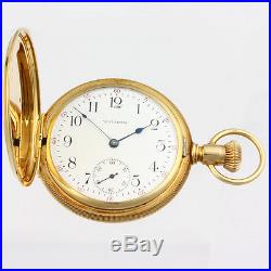 Stunning 16 Size Waltham Model 1908 in a crisp 14K Solid Gold Case circa 1918