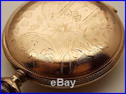 Stunning Antique 18 size Waltham Hunting Case pocket watch 14K GF 17 jewels
