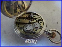 Superb Antique Sterling Silver Ornate Case Pocket Manual Wind Watch