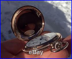 Superb Rare 16s 17 Jewel Illinois Getty Model 176 G/F Hunter Case Pocket Watch