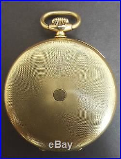 Superb! Zenith Grand Prix 1900 14k. 585 Gold Open Face Pocket Watch Cased
