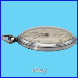 Swan Art Deco Case Touching Pocket Watch