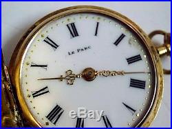Swiss Authentic 14k Gold Le Parc (vacheron Constantin Case) Pocket Watch