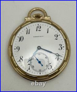 TIFFANY & CO Antique POCKET WATCH 10k Rolled Gold Plated Ca. 1900 withPewter Case