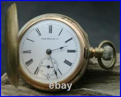 The Plan Watch Co Pocket Watch The Chief Hunter Case 3464 PATENT 1042 (S3J3)