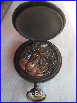 Ulysse Nardin Chronograph Pocket watch open face gun case 52 mm. In diameter