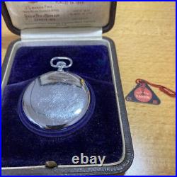 Ulysse Nardin Pocket Watch White Dial/Silver Case with Box & Warranty Vintage