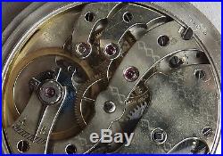 Ulysse Nardin Pocket Watch silver hunter case 52,5 mm. In diameter seconds to 9