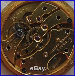 Ulysse Nardin Small Pocket Watch 18K solid gold & diamonds hunter case