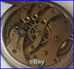 Ulysse Nardin pocket watch open face silver case 50 mm. In diameter