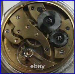 Ulysse Nardin pocket watch open face silver case 54 mm. In diameter