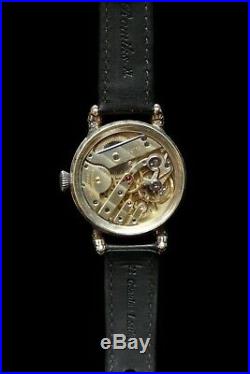 Unique watch with Patek Philippe movement in engraving silver case
