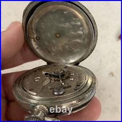 United States Watch Co. 15 Jewel Silverine Case Lever Set Pocket Watch 148972