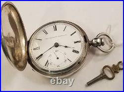 Unusual 17 Size Elgin Key wind/set, Coin Hunter Case, 1876, Just Serviced, Exc