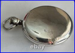 VINTAGE 18 SIZE AMERICAN WALTHAM HUNTING COIN SILVER POCKET WATCH CASE KWithKS