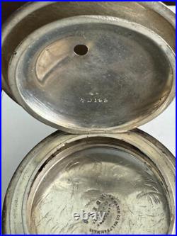 VINTAGE 18 SIZE AMERICAN WALTHAM HUNTING COIN SILVER POCKET WATCH CASE KWithKS
