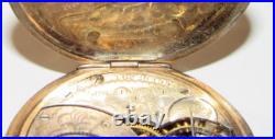 VINTAGE 1912 ELGIN 7j OPEN FACE POCKET WATCH! GF 12s CASE! GRADE 303! GOLD COLOR