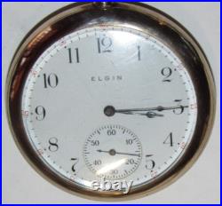VINTAGE 1912 ELGIN 7j OPEN FACE POCKET WATCH! GF 12s CASE! GRADE 303! GOLD COLOR