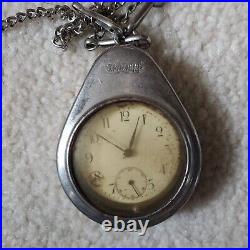 VINTAGE GERMAN MILITARY FIELD POCKET WATCH WithCASE ST. CHRISTOPH SEI UNS FUHRER