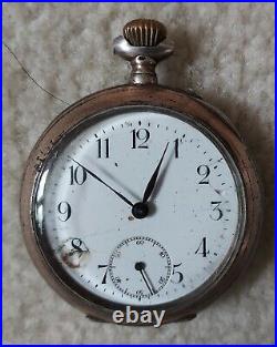 VINTAGE GERMAN MILITARY FIELD POCKET WATCH WithCASE ST. CHRISTOPH SEI UNS FUHRER