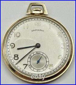 VINTAGE HAMILTON 917 Cal 3 ADJ 14k Gold F. Case Mint In Original Case Running