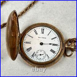 VTG Waltham Pocket Watch 35mm Grade 61 1903 J Boss Gold Filled Watch Case READ