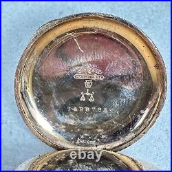 VTG Waltham Pocket Watch 35mm Grade 61 1903 J Boss Gold Filled Watch Case READ