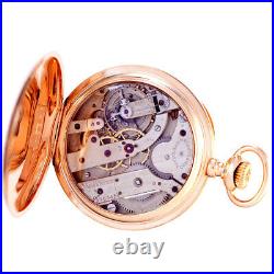 Vacheron Constantin Gold Pocket Watch Ca1900s 18 Size 14k Rose Gold Case, 17 J