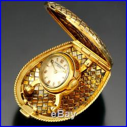 Vacheron Constantin Rare Gold Basket Weave Case Purse Watch Ca1920s
