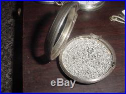 Verge Fusee Pair Case English Sterling Pocket Watch R Johnstone London #5033