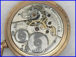 Very Rare 16s Hamilton 976 First Run Pocketwatch, 16 Jewel, 14k Gf Case, Running