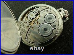 Vintage 12 Size Hamilton Pocket Watch Grade 912 14k White Gold Filled Case