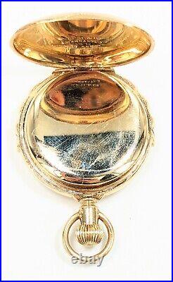 Vintage 14 KT Gold A. W. Co. Waltham Ladies Hunter Case Pocket Watch 239533R