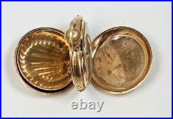 Vintage 14 KT Gold A. W. Co. Waltham Ladies Hunter Case Pocket Watch 239533R
