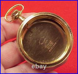 Vintage 16 Size 47mm Stem Set Gold Filled Fancy Pocket Watch Case Empty