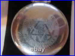 Vintage 16s Pocket Watch Dodge Brothers Ad Theme Dial & Case Runs Well