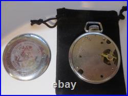 Vintage 16s Pocket Watch Dodge Brothers Ad Theme Dial & Case Runs Well