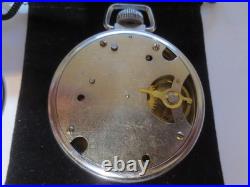 Vintage 16s Pocket Watch Dodge Brothers Ad Theme Dial & Case Runs Well