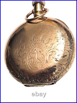 Vintage 1898 6 Size Ladies Hampden Hunting Pocket Watch