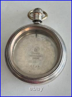 Vintage 18 Size 4oz Coin Waltham Pocket Watch Case Lever Set Only Swing Out