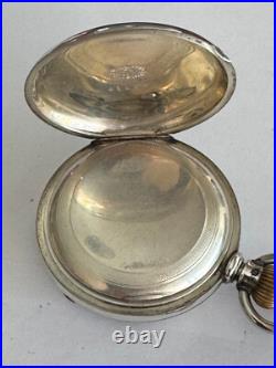Vintage 18 Size Coin Silver Pocket Watch Case Lever Set Only