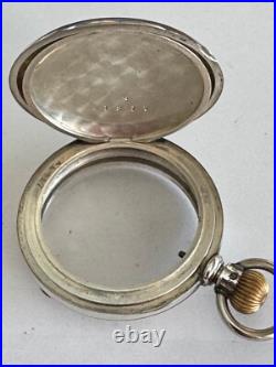 Vintage 18 Size Coin Silver Pocket Watch Case Lever Set Only