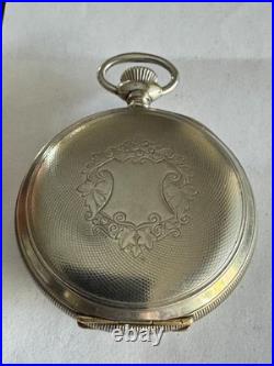 Vintage 18 Size Keystone Clam Shell Pocket Watch Case Pendant & Lever Set