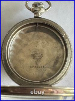 Vintage 18 Size Keystone Clam Shell Pocket Watch Case Pendant & Lever Set