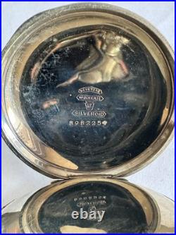 Vintage 18 Size Keystone Clam Shell Pocket Watch Case Pendant & Lever Set